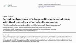 Partial nephrectomy of a huge solid-cystic renal mass with final pathology of renal cell carcinoma